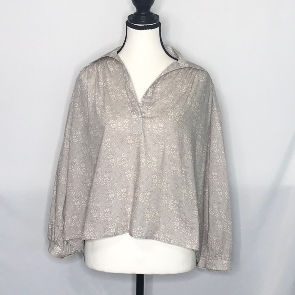 The Little Project Floral Maisie Popover Henley
